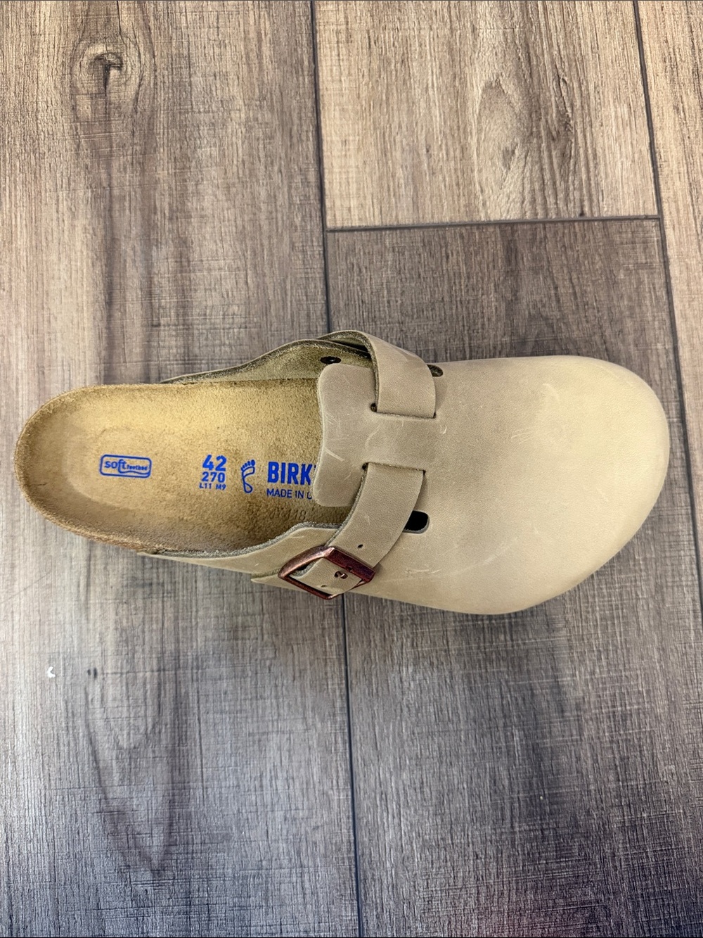 Birkenstock men’s Clog - Tabacco brown Buckle 42